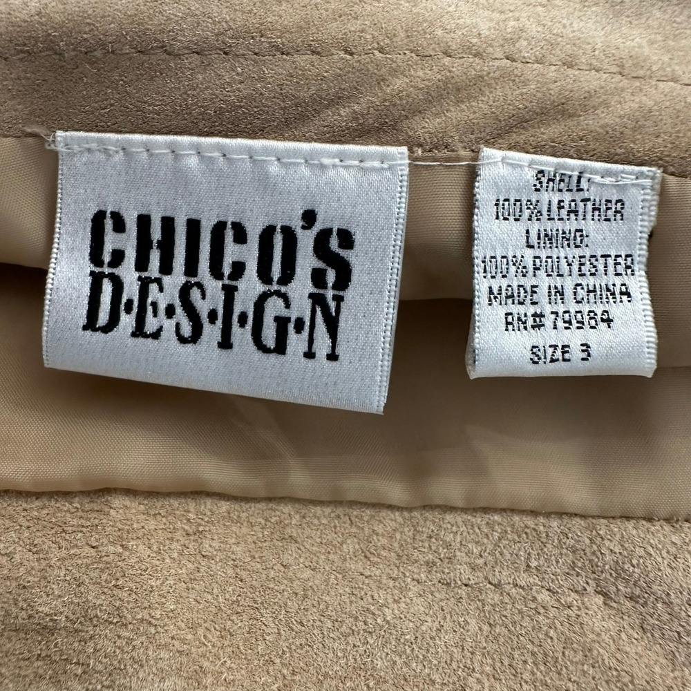 Chicos Women Old Money Suede Skirt Size 3 US XL Western Minimalist Prairie Ranch - Picture 3 of 7